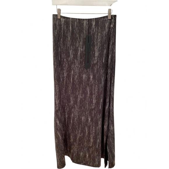 NEW LOTUS EATERS women's patterned midi skirt in black combo